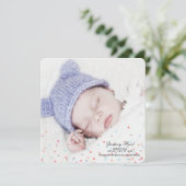 Little Hearts Boy Fotoaankondiging Aankondiging (Staand voorkant)