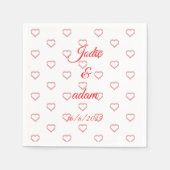 little hearts bruiloft servet (Voorkant)