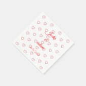 little hearts bruiloft servet (Hoek)