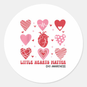 Little Hearts CHD Bewustzijn Hart Anatomie Valenti Ronde Sticker