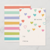 Little Hearts Classroom Valentijn Kaart (Voorkant / Achterkant)