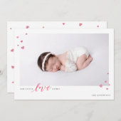 Little Hearts Love Valentijnsdag Photo Card (Voorkant / Achterkant)