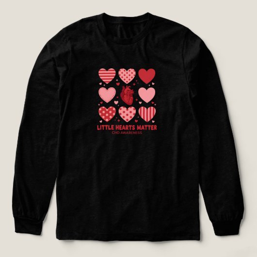 Little Hearts Matter CHD Awareness Month February Tri-Blend Shirt (Voorkant)