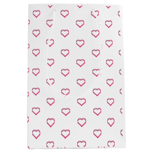 little hearts medium gift bag cadeauzakje (Voorkant)