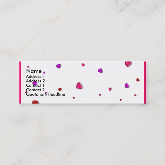Little Hearts Profile Card Mini Visitekaartje (Voorkant)