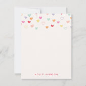 Little Hearts Stationery - Aardbei Notitiekaartje (Voorkant)