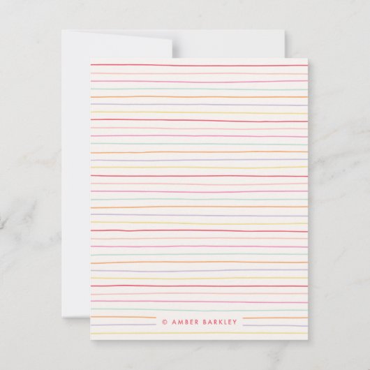 Little Hearts Stationery - Aardbei Notitiekaartje (Achterkant)