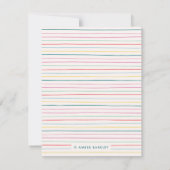 Little Hearts Stationery - Teal Notitiekaartje (Achterkant)