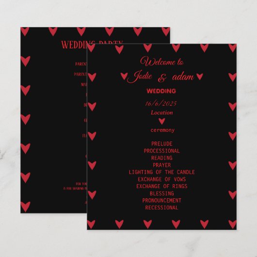 Little Hearts Wedding (Voorkant / Achterkant)