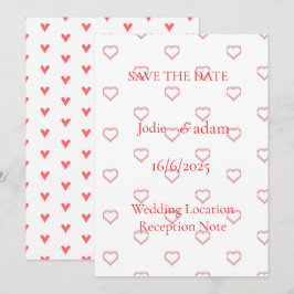 little hearts wedding save the date