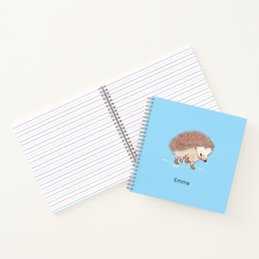 Little Hedgehog gepersonaliseerd Notitieboek (Binnen)