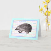 Little Hedgehog-Wenskaart Kaart (Gele Bloem)