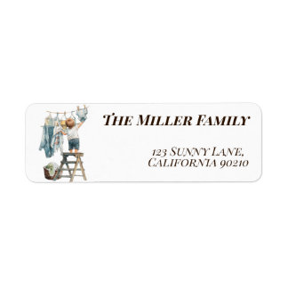 Little Helper Laundry Day Vintage Custom Etiket