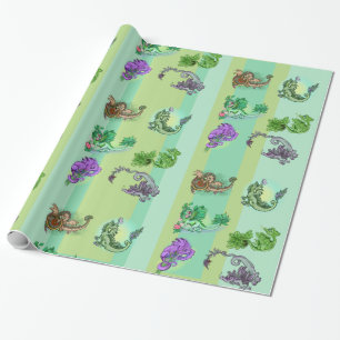 Little Herb Garden Dragons Cadeaupapier