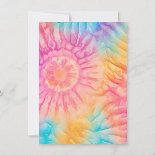 Little Hippie Tye Kleurstof Clothesline Baby showe Kaart (Achterkant)