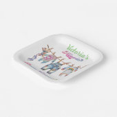 Little Hippie Tye Kleurstof Clothesline Baby showe Papieren Bordje (Gebogen)