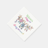 Little Hippie Tye Kleurstof Clothesline Baby showe Servet (Hoek)