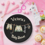 Little Hockey Player Baby shower Clothesline Puck Papieren Bordje (Feest)