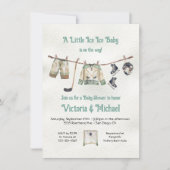 Little Hockey Player Baby shower waslijn Kaart (Voorkant)