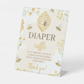 Little Honey 8x10 Diaper Raffle Table Sign Reclamebord Met Voetstuk (Voorkant)