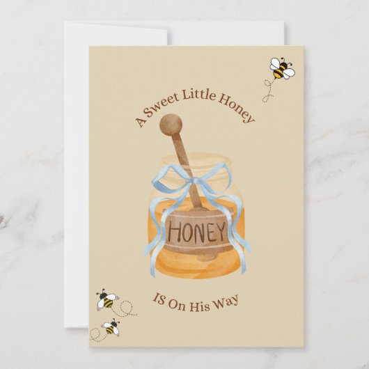 Little Honey Baby shower Invitation Kaart (Voorkant)
