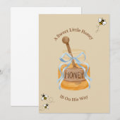 Little Honey Baby shower Invitation Kaart (Voorkant / Achterkant)
