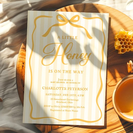Little Honey Baby Shower Kaart