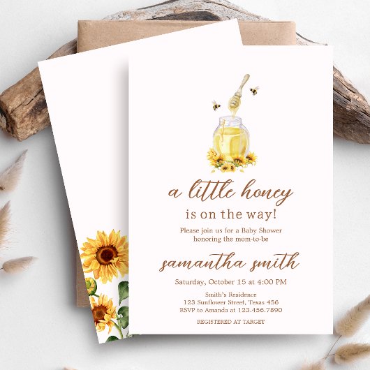 Little Honey-Baby shower Kaart