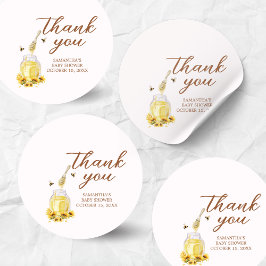 Little Honey-Baby shower Ronde Sticker