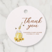 Little Honey Baby shower Round Bedankjes Labels (Voorkant)