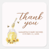 Little Honey-Baby shower Vierkante Sticker (Voorkant)
