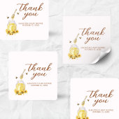 Little Honey-Baby shower Vierkante Sticker