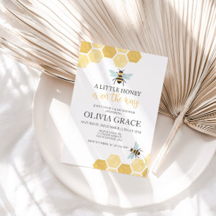 Little Honey Bee Baby Shower hommel Kaart