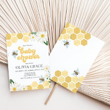 Little Honey Bee Baby Shower hommel uitnodiging