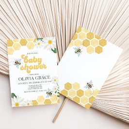 Little Honey Bee Baby Shower hommel uitnodiging