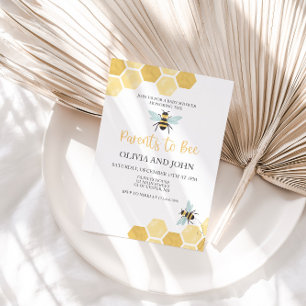 Little Honey Bee Baby Shower hommel uitnodiging