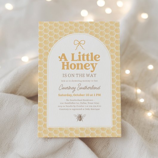 Little Honey Bee Baby Shower Kaart