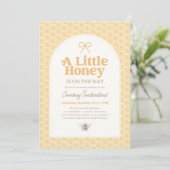 Little Honey Bee Baby Shower Kaart (Staand voorkant)