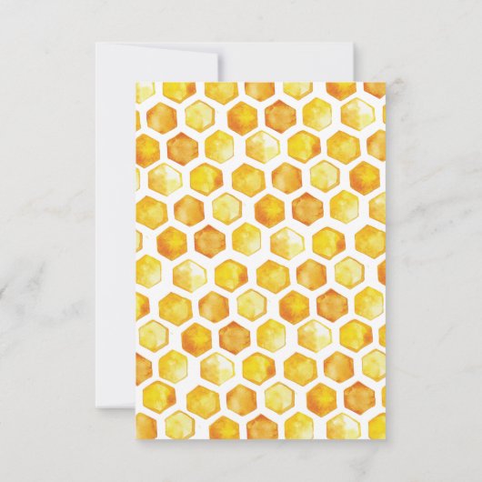 Little Honey Bee Baby shower Luier Raffle Kaart (Achterkant)