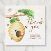 Little Honey Bee Baby shower Square Bedankjes Labels (Voorkant)