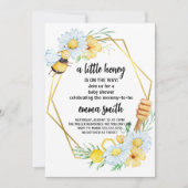 Little Honey Bee Baby Shower Uitnodiging (Voorkant)