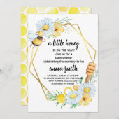 Little Honey Bee Baby Shower Uitnodiging (Voorkant / Achterkant)