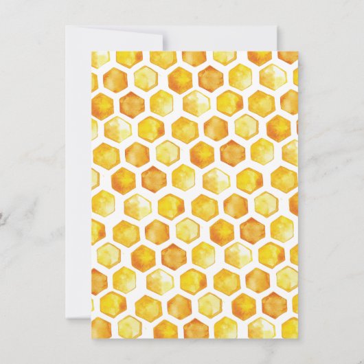 Little Honey Bee Baby shower waslijn Kaart (Achterkant)