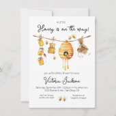 Little Honey Bee Baby shower waslijn Kaart (Voorkant)