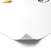 Little Honey Bee Baby shower waslijn Poster (Hoek)