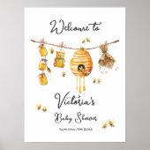 Little Honey Bee Baby shower waslijn Poster (Voorkant)