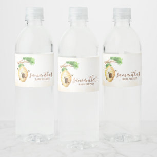 Little Honey Bee Baby Shower Waterfles Etiket