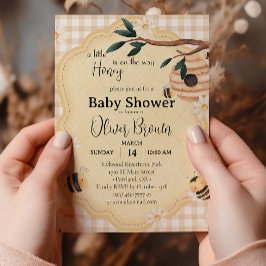 Little honey Bee Baby shower Waterverf Kaart