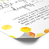 Little honey bee beer Late night luiers Poster (Hoek)