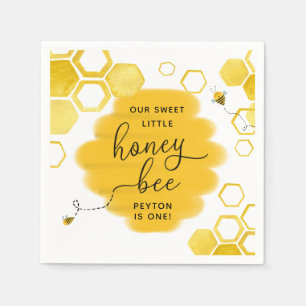 Little Honey Bee Birthday Napkins Servet
